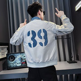 JK218-P98控138秋冬新款社会小伙店主风夹克男外套灰，男装夹克，电商A343