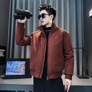 CF151-P138 控178 社会小伙麦穗拼接棉衣外套潮流棉服男棉袄 黑图片