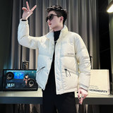 CF86-P148控198社会小伙立领ins棉衣外套潮流羽绒服男绿2，男装羽绒服，电商A343