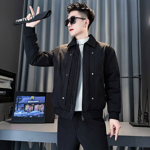 CF155-P138 控178 社会小伙点店主风棉衣外套潮流棉服男棉袄 卡其图片