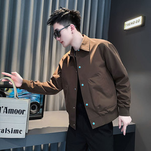 JK211-P98 控138 春季新款社会小伙潮店主风夹克男外套 咖2图片