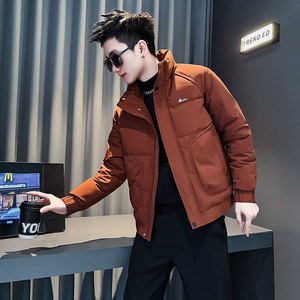 CF143-P138 控178 社会小伙店主风假两件棉衣外套潮流棉服男 橘1图片