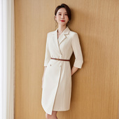 气质女神范职场通勤西装 西装 连衣裙女士春秋职业正装 裙主持人礼服