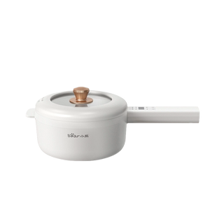 小熊电煮锅多功能学生宿舍煮面神器陶瓷釉小电锅炒锅火锅电热锅