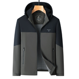 可脱卸连帽夹克男春秋外套男商务休闲简约行政外套爸爸装2603P70，男装夹克，星座1010A-1