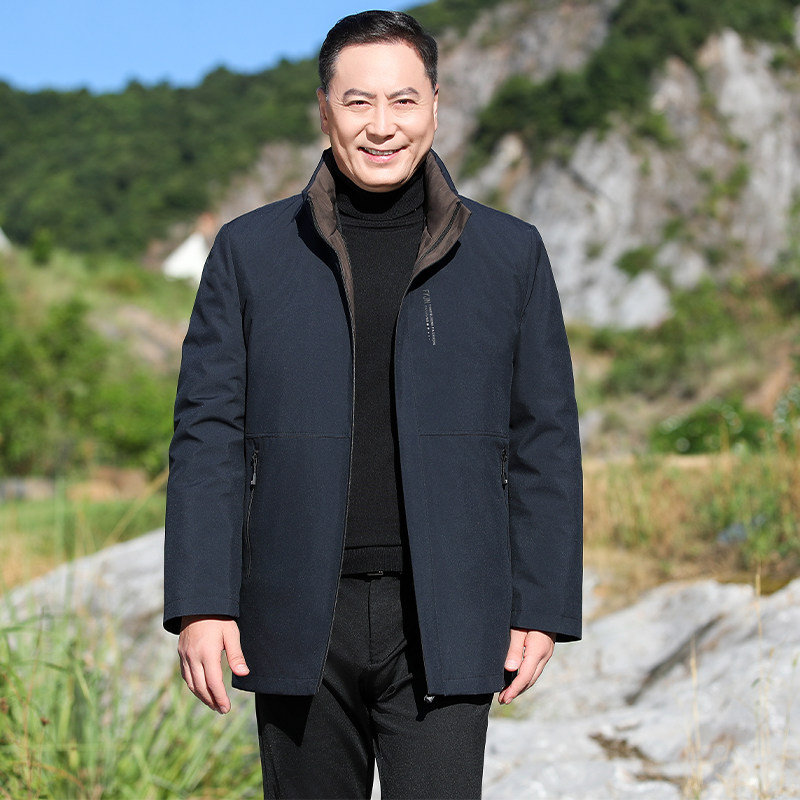 中老年冬装保暖外套男加绒加厚棉衣可拆卸内胆爸爸棉服M2080P115,男装棉衣,星座1010A-1