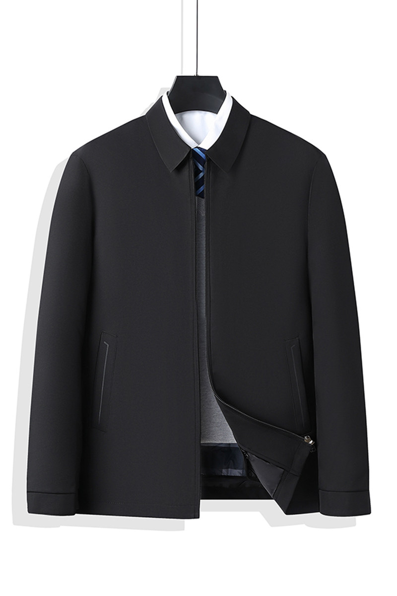男士鹅绒羽绒服爸爸秋冬行政夹克中老年人保暖休闲外套23296P160,男装羽绒服,星座1010A-1