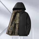 活里活面冬季可拆卸内胆中长款加厚加绒中老年棉衣男M2080P115，男装棉衣，星座1010A-1