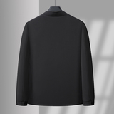 新款男士商务休闲夹克男爸爸装中老年春秋季立领外套上衣B09P50，男装夹克，星座1010A-1