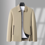 春秋新款中年商务休闲夹克男士行政爸爸外套翻领干部上衣B08P55，男装夹克，星座1010A-1