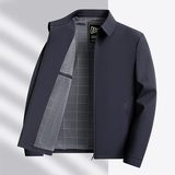 牛奶丝翻领行政公务夹克男商务休闲春秋外套爸爸装2588P75，男装夹克，星座1010A-1