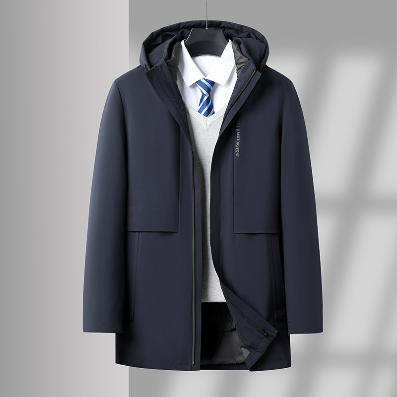 鹅绒服男冬季商务可脱卸内胆加厚羽绒服外套一衣三穿23035P248,男装羽绒服,星座1010A-1