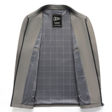 牛奶丝翻领行政公务夹克男商务休闲春秋外套爸爸装2588P75，男装夹克，星座1010A-1