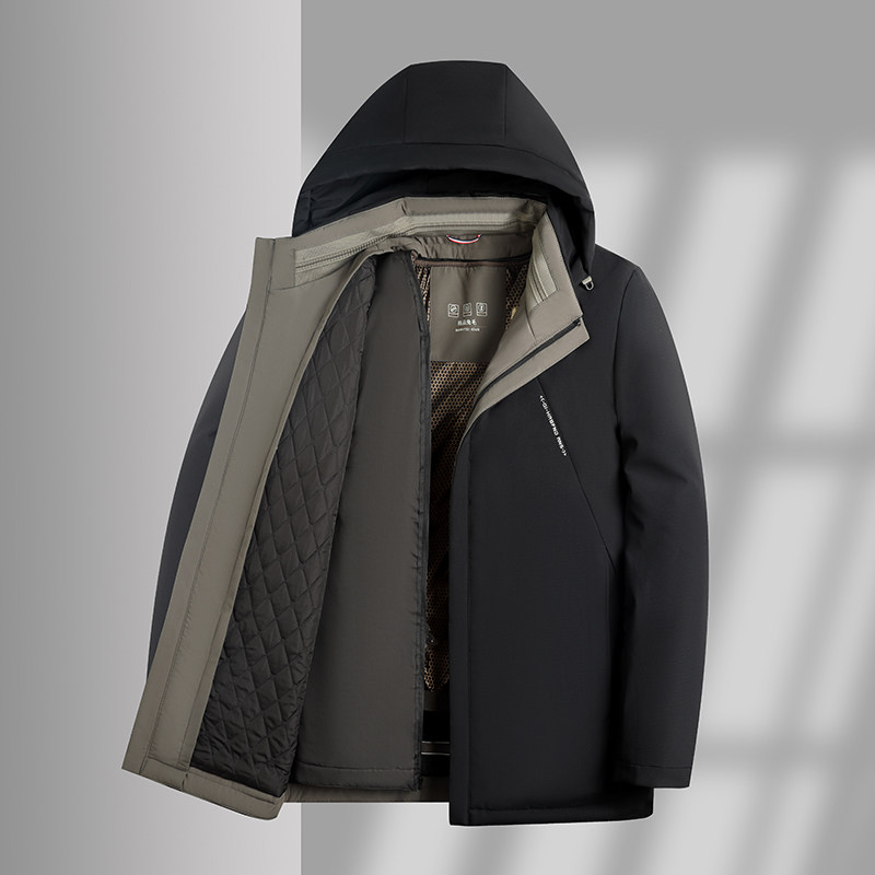 男士派克服短款可拆卸中老年人可脱卸兔毛内胆棉衣皮草25668P185,男装棉衣,星座1010A-1