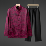 长袖风套装男爸爸装唐装两件套P52单上衣批37，男装休闲套装，星座1010A-1