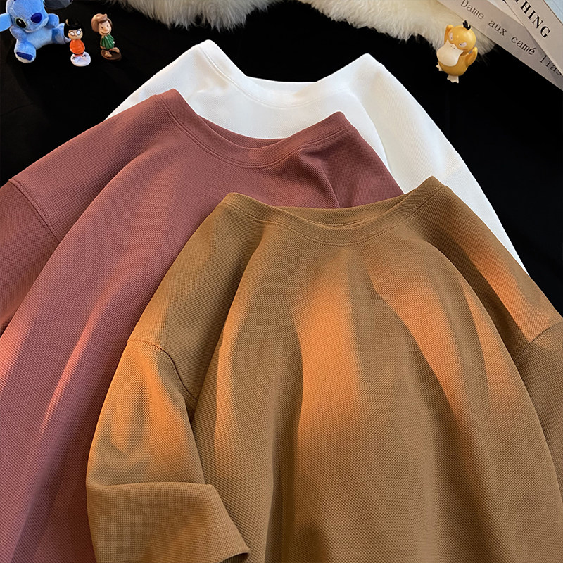 前短后长港风短袖T恤男夏季珠地青少年半袖宽松半袖5分袖305P22，男装T恤，星座1010A-1