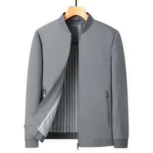 男士棒球领夹克春秋款中老年爸爸装老干部外套休闲男茄克4001P50，男装夹克，星座1010A-1