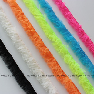 Cottontime 独家6色超鲜碎纱柔软辅料 弹力网纱流苏花边 Cindy