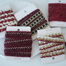 花呢编织风服装 The 秋冬小香风酒红色组织带 Red 辅料花边 Wine