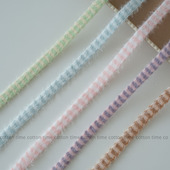 New 毛毛针织扁带布条花边 仿貂绒毛条织带 Arrived 条纹多巴胺