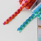 The 侧边带 服装 Wave 大牌撞色针织带波浪沟编渐变针织辅料