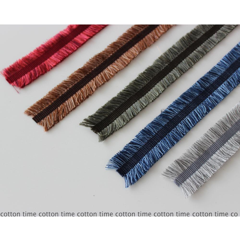 cotton time 3cm 双边须花边 混色须边装饰带优质服装辅料 居家布艺 花边 原图主图