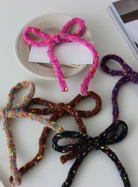 Autunm NEW 1cm 韩国点纱圆绳彩点毛线编织绳 服装鞋包装饰辅料