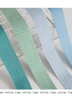 4cm 混色波纹编织带 清新配色鞋包配件织带柔软布带 cottontime