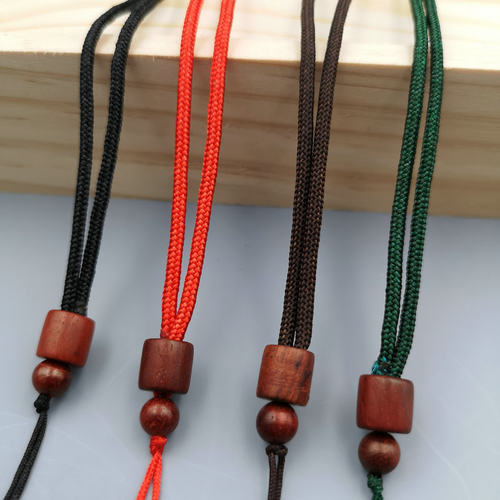 木头黑项链绳男女款平安扣文玩