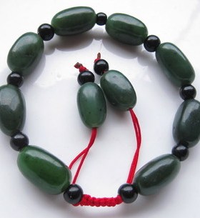 正品和田玉碧玉青玉手链