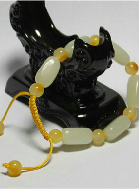 籽料手链男女款证书和田玉原石