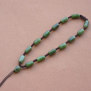 天然和田玉碧玉手把件手失弹弓手绳挂绳手工编织挂坠收藏绳子男女