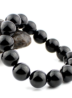 正品黑玛瑙手链男士