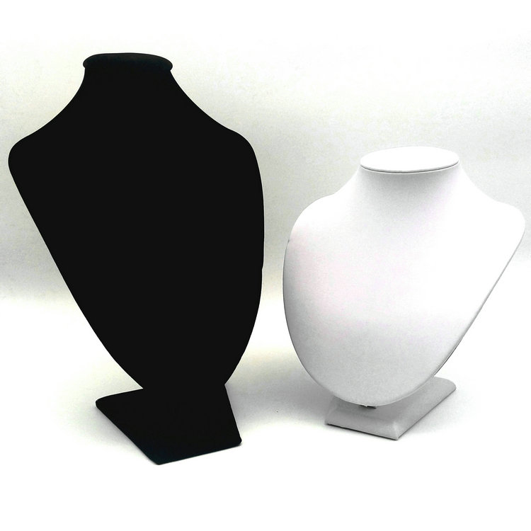 高檔絨面模特首飾架 頸模人像脖子珠寶項鏈展示道具飾品展示架