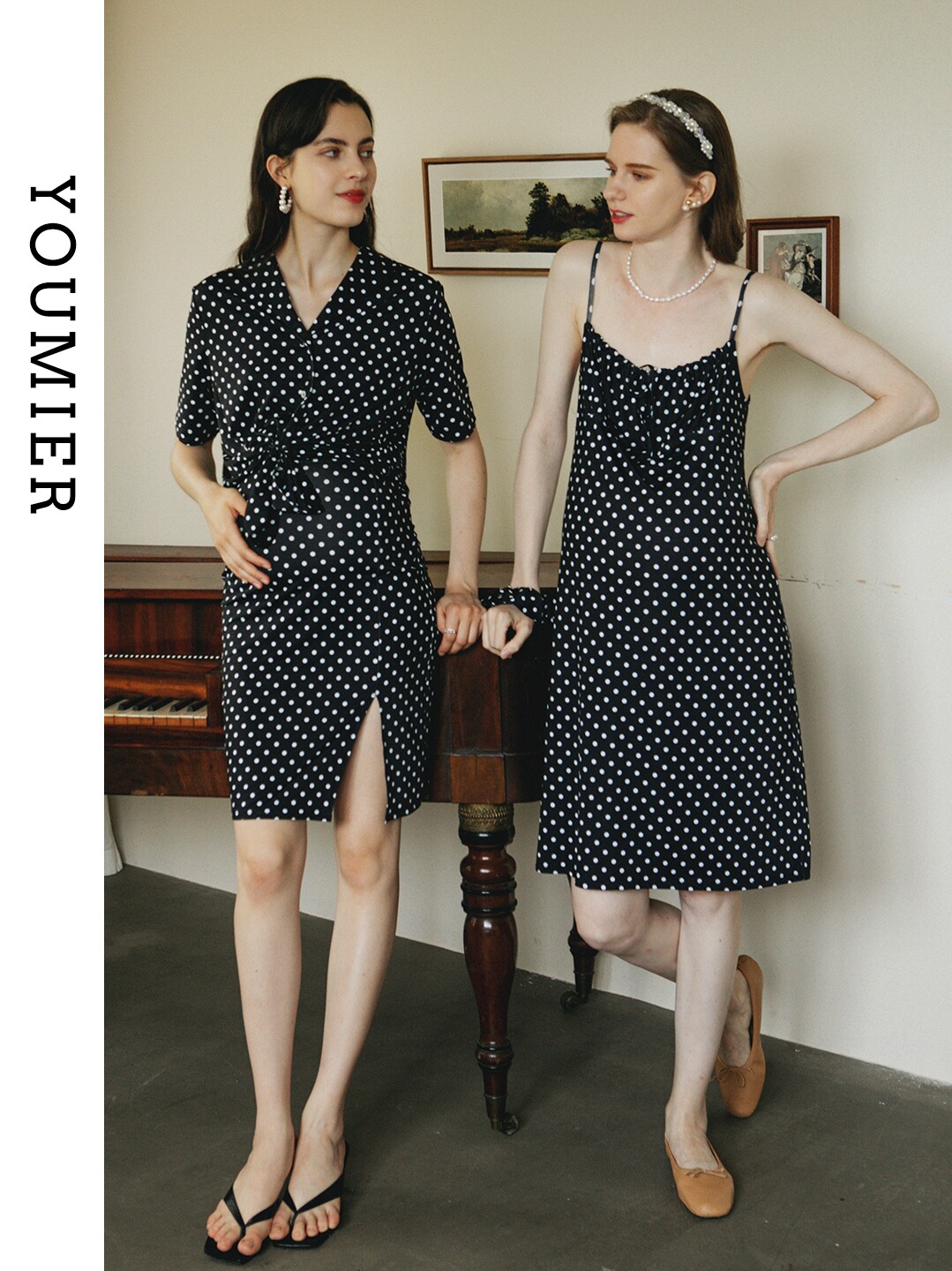 YOUMIL 출산 여름 착용 새로운 프랑스 출산 셔츠 폴카 도트 출산 반팔 탑 복고풍 유행