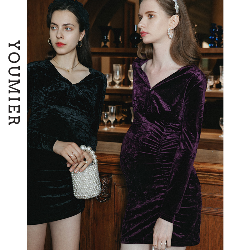 优密儿短款性感修身弹力孕妇装