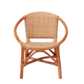 天然真藤椅休闲家用换鞋 矮凳子宝宝靠背椅舒适阳台户外儿童小椅子