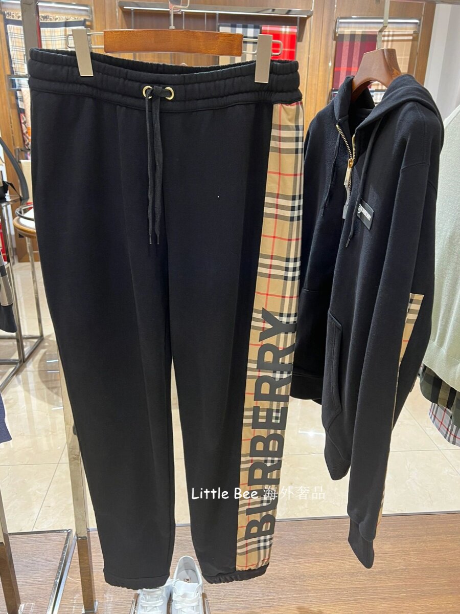 Брюки-джоггеры Burberry с клетчатым принтом и буквенным принтом, унисекс