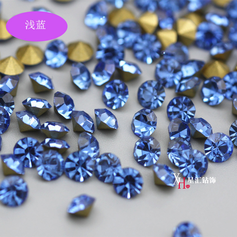 1.0-8.0mm尖底钻浅蓝水钻天蓝色美甲钻玻璃钻DIY饰品鞋包服饰镶钻,彩妆/香水/美妆工具,美甲工具,淘宝优惠券,粉丝福利购,淘宝优惠卷