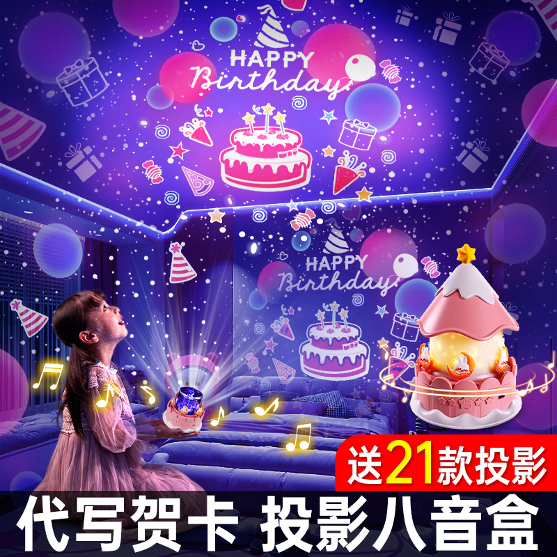 星空投影灯儿童生日装饰场景布置快乐房间卧室2024氛围感led彩灯