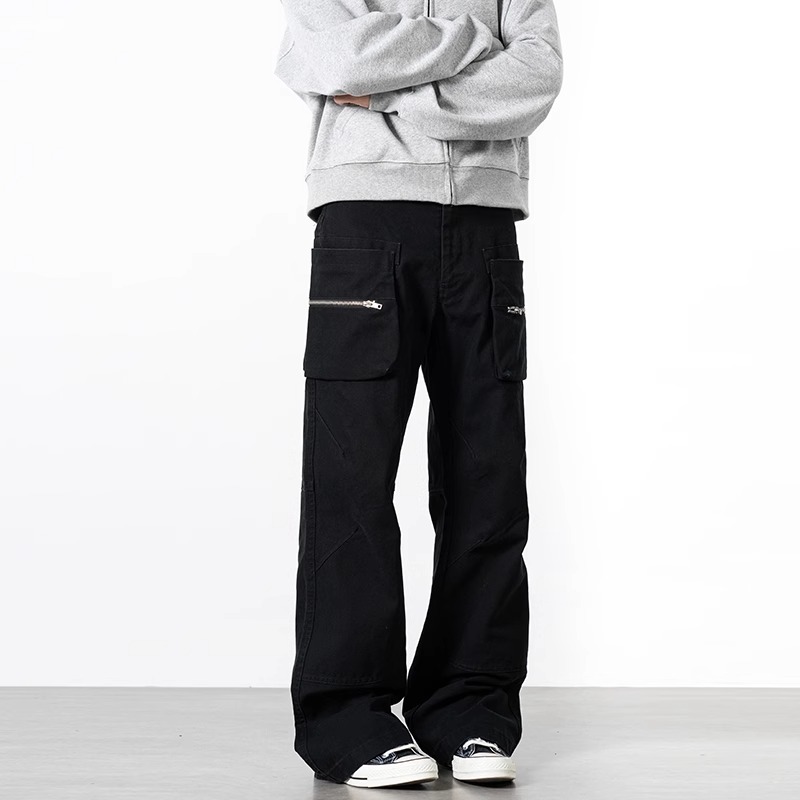 美式复古cleanfit裤子高街机能