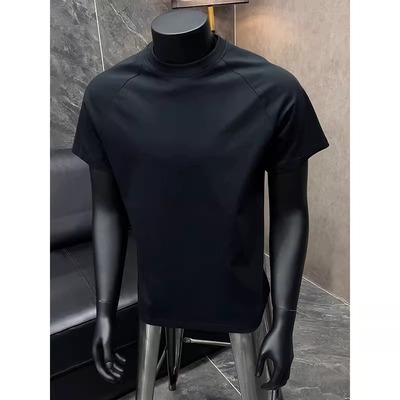 美式复古重磅300g纯棉插肩袖T恤