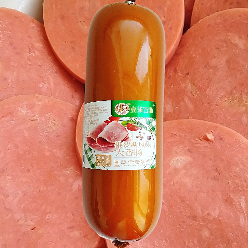 沈阳克拉古斯俄罗斯风味大香肠630g东北辽宁特产食品零食鸡肉香肠