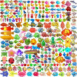 2025夏季宝宝磁性钓鱼玩具儿童塑料散装鱼夜市公园摆摊捞鱼池包邮