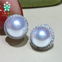 Белые классические серьги из жемчуга