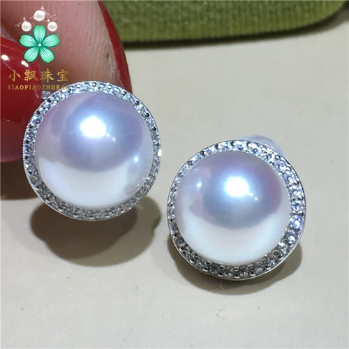 Белые классические серьги из жемчуга