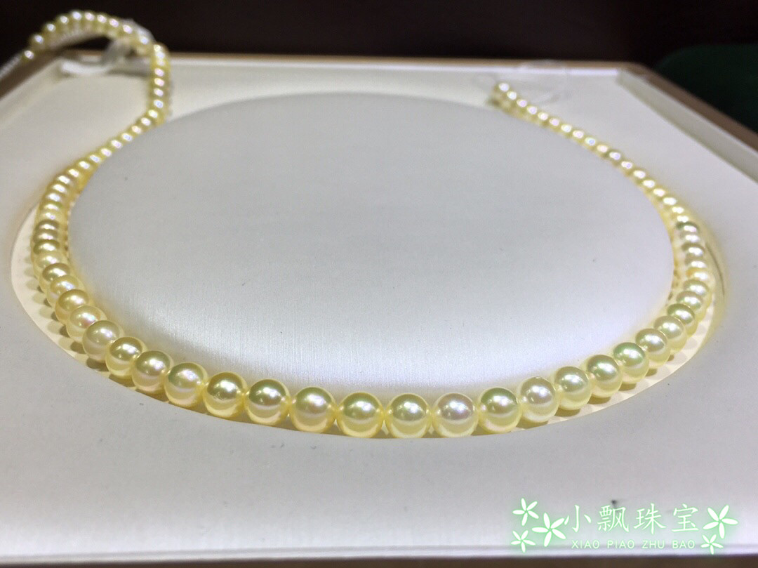 羽皇金香槟色天然珍珠项链