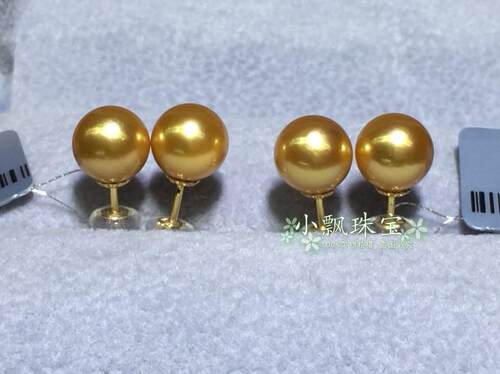 特价澳洲南洋金珠耳钉耳环