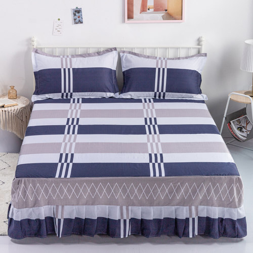 全棉纯棉面料印花床裙