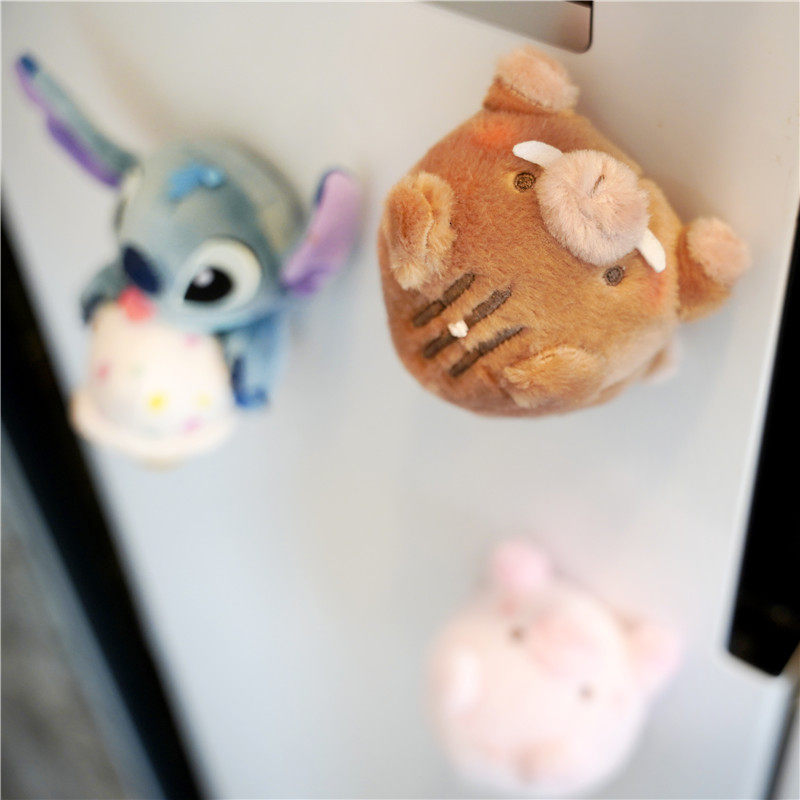 CARTOON CUTE PLUSH FRIDGE MAGNET THREE-DIMENSIONAL WINNIE THE POOH MAGNETIC STICKER CREATIVE CARTOON ANIME DOLL DECORATIVE MAGNET STICKER